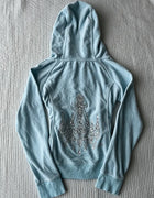 Zipper Hoodie Printed Jacket Casual Sports Long Sleeved Street Style Spicy Girl Sweet Girl Fashionable Retro Y2K
