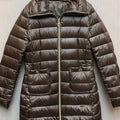 Down jacket women's winter 2025 new comfortable casual goose down warm medium long plaid jacket