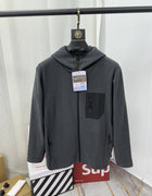 Outdoor Lightweight Warm Breathable Fleece Jacket Men's Casual Sporty Hooded Coat Standard Fit Polyester Spring Autumn