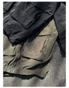 and wander New Arrival Nylon Hooded Jacket Outdoor Multi Large Pockets Windproof Hiking Camping Loose Functional Outerwear