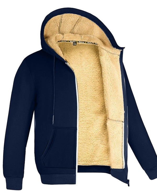 Winter Windproof Warm Thick Fleece Jackets Men Fashion Casual Coat Male Autumn Outwear Outdoor Classic Hooded Jacket For Men