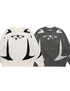 Autumn Winter Women Retro Pullover Sweater Fashion Long Sleeve Star Pattern Y2K Sweater Lady Casual Harajuku Knit Sweater Unisex