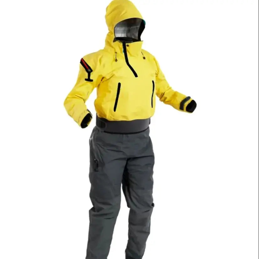 Women's Waterproof Drysuit, Adjustable Waist Wetsuit Drysuit, Neoprene Gasket, Breathable, Kayaking,
