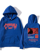 Men's popular chainsaw hooded sweatshirt printed hoodie long sleeved new top cartoon print Gothic streetwear 2024