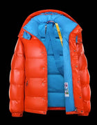 New Winter Shiny Jackets, Men's Short Trendy Brand Hooded Thickened And Warm Outerwear 90% White Duck Down