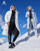 Kelme Long Down Men Winter Jacket Hooded Warm Windproof Couple Camping Equipment Paragraph Down Coat Jacket Women Утепленный