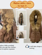 White Goose Down Coat Windproof Women Autumn Winter Warm Puffer Jacket Female Fur Jacket Waterproof Feather Real Fox Fur Collar