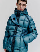 Warmth Street Style American CP Outdoor Functionality Plaid Embroidered down Cotton Jacket Hooded Long Sleeve Standard Fit