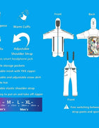 Women's Waterproof Windproof Ski Suit Set White Clothes Winter Sports Unisex Print Snow Jacket Adjustable Shoulder Strap Pants