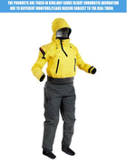 Women's Waterproof Drysuit, Adjustable Waist Wetsuit Drysuit, Neoprene Gasket, Breathable, Kayaking,