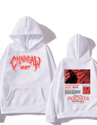 Men's popular chainsaw hooded sweatshirt printed hoodie long sleeved new top cartoon print Gothic streetwear 2024