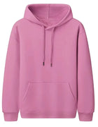Men Oversized Hoodie Drop Shoulder Loose Fit Sweatshirt With Kangaroo Pocket Solid Color Pullover Long Sleeve Streetwear Casual