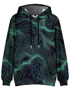 Men's Oversize Hoodie Modern Abstract Art Print Sweatshirt Fluid Graphic Pullover Hoodie with Pocket Streetwear Couple Fashion
