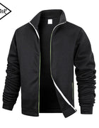 Men's Fleece Zip Jacket Warm Sports  Cardigan Outdoor Daily Basic Turtleneck Hoodies Autumn Winter Casual Jackets Sweatshirts