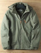 Waterproof Fleece Lined Warm Jacket Outdoor Hiking Trekking Jacket with Hood Spring Autumn Windbreaker Hooded Jacket Mens Coats