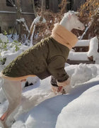 Thickened Lamb Wool Two in One Dog Cotton Coat Windproof Warm Coat High Necked Large Dog Outdoor Trendy Clothing Pet Winter Vest