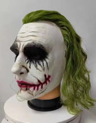 2025 The Dark Knight Joker Cosplay Mask Green Hair Halloween Party Unisex Adult One Size Latex Mask Clown Bat Knight