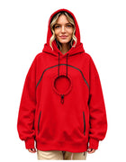 Oversized Hoodie with Pet Pouch Women's Zipper Kangaroo Pocket Sweatshirts for Small Cat & Dog Pet Lover Hoody Hooded Pullover