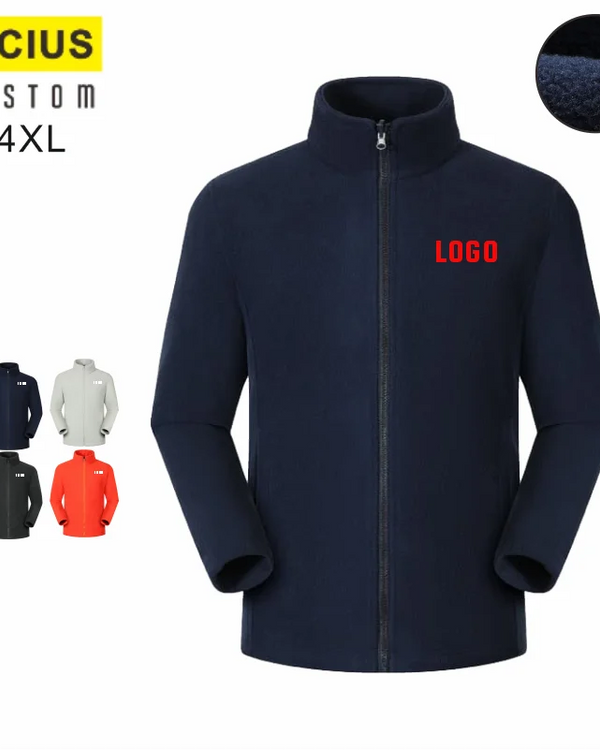 Custom Men Women's Fleece Thermal Hiking Jacket Outdoor Sports Climbing Trekking Camping Windbreaker Warm Coat For Men ﻿