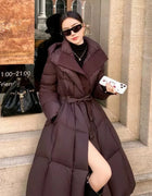 Winter Women's Down Jacket Hooded Windproof Parka Jacket