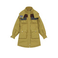 ELFSACK Design Utility Style Mid Length Hooded Down Jacket For Women
