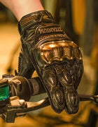 Uglybros Retro Leather Motorcycle Gloves Unisex Protective Shell Windproof Outdoor Riding Gloves Motorbike Summer And Winter
