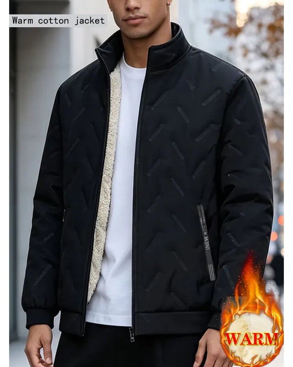 Winter Fleece Jacket Men's Warm Coat Thick Wool Zipper Jacket Casual Long-Sleeved Sportswear Men's Outdoor Casual Clothing.