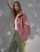Fall 2026 Women's Long Sleeve Stand Collar Leather Pilot Jacket New Arrival Elegant Outerwear Fashionable Ladies' Short Coat