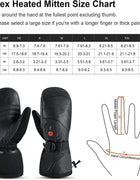 Winter Ski Snowboard Gloves Rechargeable Heated Thermal Leather Waterproof High Temperature Mittens With Battery Woman Men Black