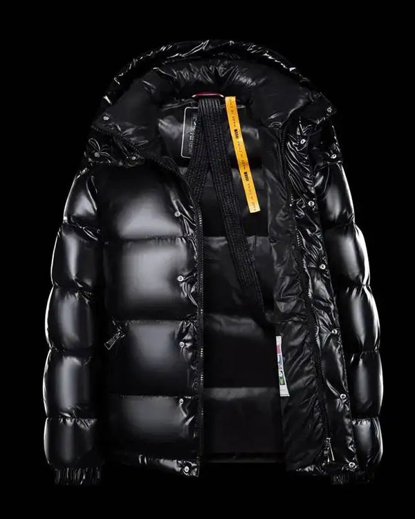 New Winter Shiny Jackets, Men's Short Trendy Brand Hooded Thickened And Warm Outerwear 90% White Duck Down