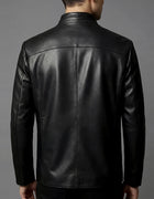 100% sheepskin genuine leather men's stylish and fashionable leather jacket, high-end quality fashion outerwear, new style men's