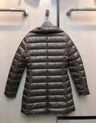 Down jacket women's winter 2025 new comfortable casual goose down warm medium long plaid jacket