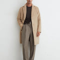 Modern Men Wool Blend Overcoat Single Breasted Notched Lapel Mid Long Suit Coat Elegant Male Autumn Outerwear Custom 1 Piece