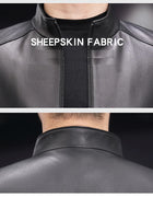 White Leather Jacket For Men 2023 Winter Male Business Simple Standing Collar Short Slim Coat Motorcycle Chaqueta Cuero Hombre