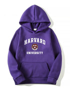 Harvard University Hoodie Vintage Crest Logo Pullover Hooded Sweatshirt Men Women Casual Streetwear Long Sleeve Hoody