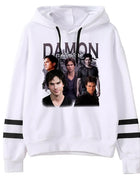 Damon Salvatore hoodie manga comfortable elegant anime sweater kawaii patterned teen pullover hoddie pattern funny