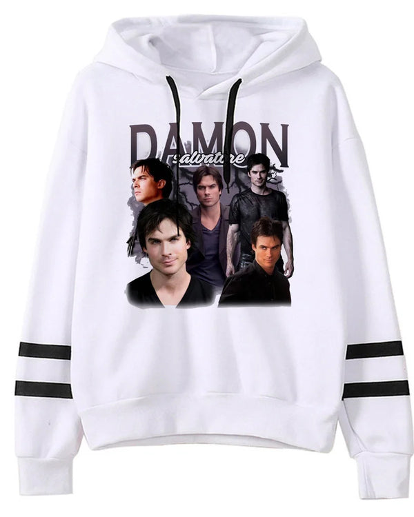 Damon Salvatore hoodie manga comfortable elegant anime sweater kawaii patterned teen pullover hoddie pattern funny