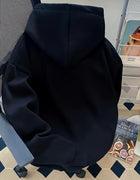 Autumn and winter hooded sweatshirt with Korean printed casual style multifunctional easy to wear suitable for commuting hoodies
