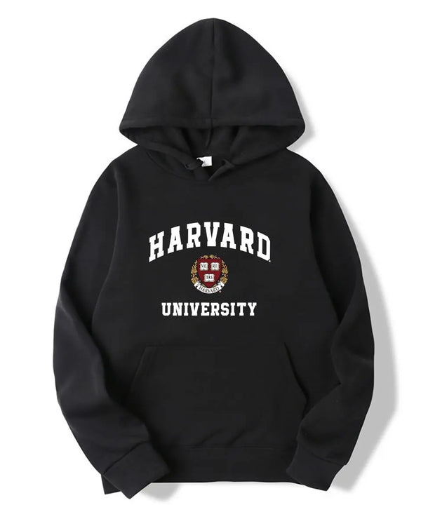 Harvard University Hoodie Vintage Crest Logo Pullover Hooded Sweatshirt Men Women Casual Streetwear Long Sleeve Hoody
