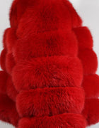 Luxury Real Fox Fur Coat Women Winter Thick Warm Hooded Fox FurJacket Short Bubble Real Fur Coats Outerwear  Genuine Fur