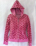 Y2k Women Harajuku Aesthetic Kawaii Cute Hoodies Clothes Graphic Hip Hop Punk Gothic Zip Up Hoodies Casual Streetwear EMO Girl