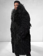 Men's Natural Sheepskin Coat Men Fur Coat Extra Long Full Skin Real Fur Jackets Luxury Mongolian Fur Coats