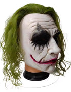 2025 The Dark Knight Joker Cosplay Mask Green Hair Halloween Party Unisex Adult One Size Latex Mask Clown Bat Knight