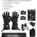 Airo Thermal Hand Warmer Battery Heating Glove Man Rechargeable Winter Mittens Electric Warm Heated Ski Gloves Gants Chauffants