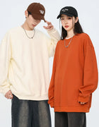 Autumn Oversized Purple Sweatshirts for Women Casual Streetwear Hoodies Women 2024 Female Long Sleeve Crewneck Pullovers Tops