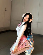 College Style Jk Uniform Sweet Spicy Versatile Shirt Top Summer New High Waist Slimming Pleated Short Skirt Two Piece Set Women