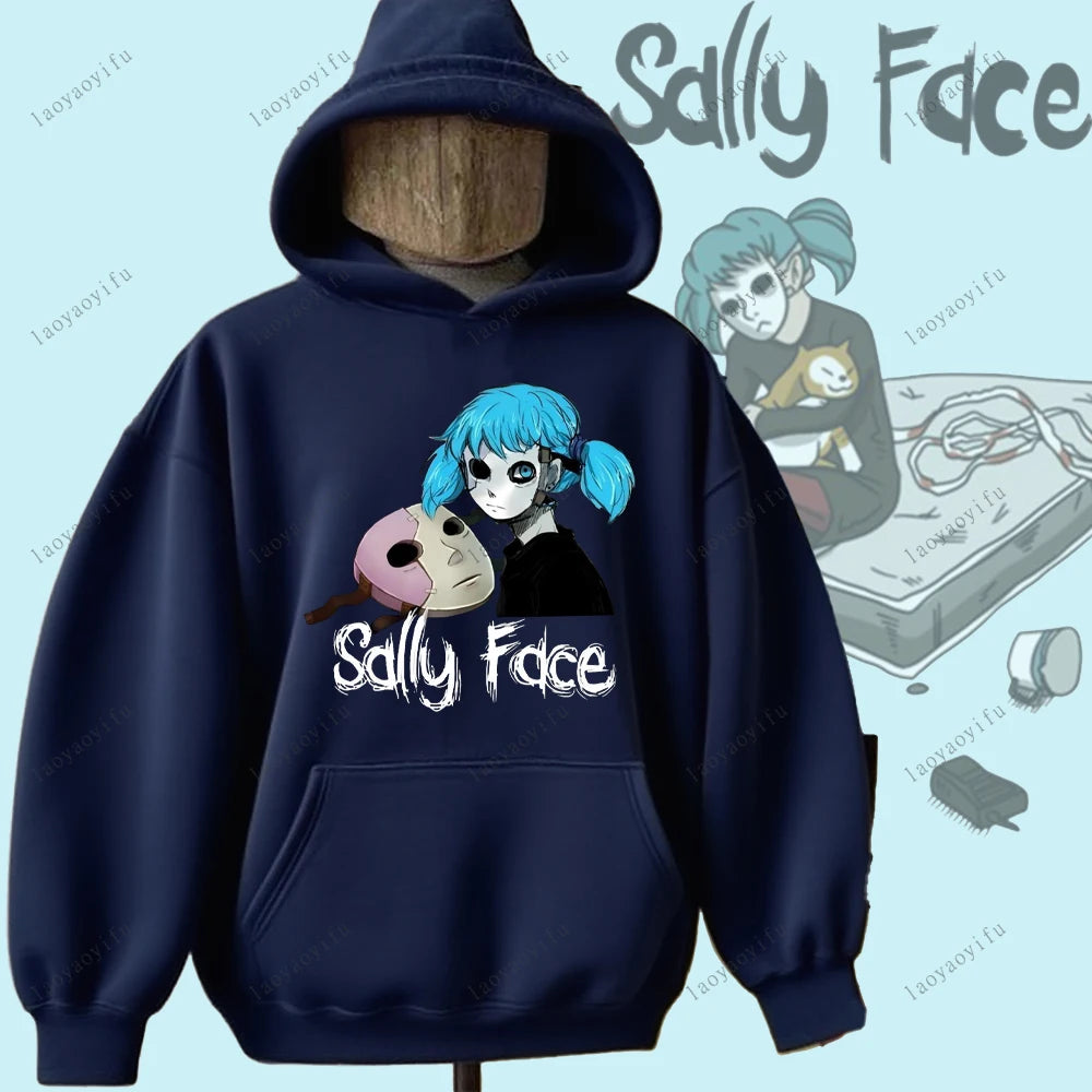 Sally Face Hoodie Horror and Mystery Game Sally Face Sweatshirt Warm Unisex Women Men Hoodie Printed Hoodie Street Fashion