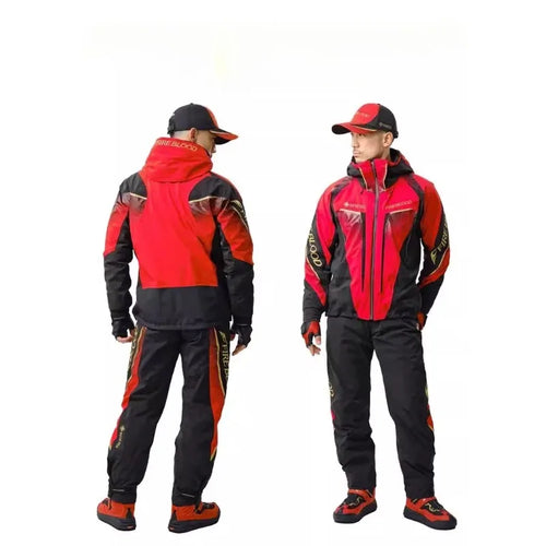 2025 Winter New Japanese Brand Rock Fishing Suits Waterproof and Warm Fishing Jacket and Pants 2pcs Clothing Set RT-151X