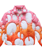 New Winter Fashion Gradient Point Pressure Line Heavy Craft Down Polka Dot Puffy Jacket for Men and Women