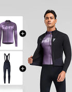 Santic New Cycling Sets Autumn and Winter Keep Warm Cycling Suit Sets Windproof Cycling Jacket for Bicycles